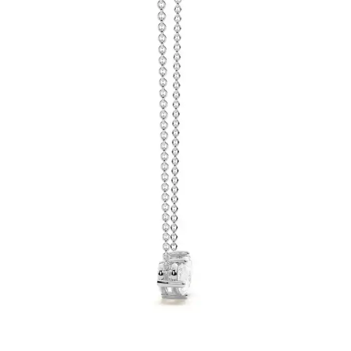 White Gold Solitaire Pendant Necklaces