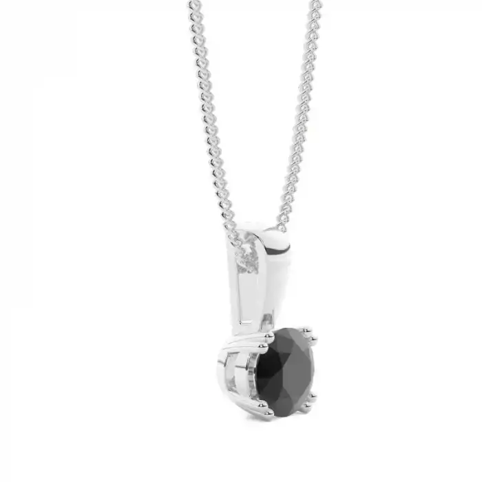White Gold Solitaire Pendant Necklaces