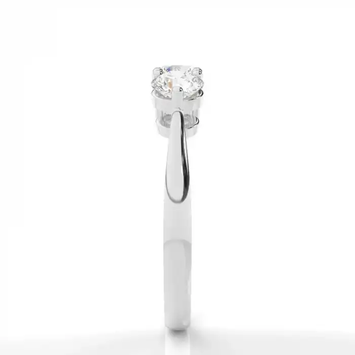 White Gold Three Stone Diamond Rings