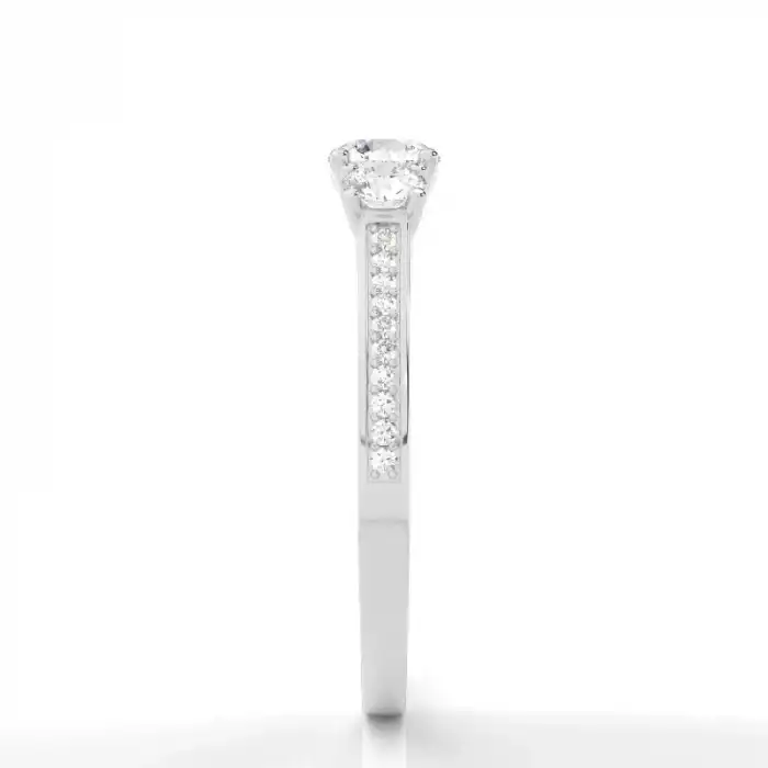 White Gold Three Stone Diamond Rings
