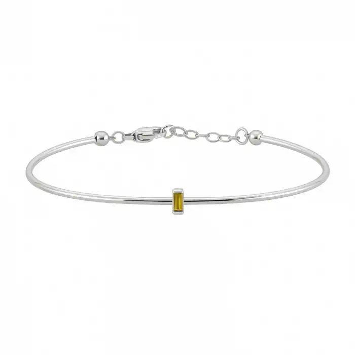 Yellow Bold Baguette Bracelet