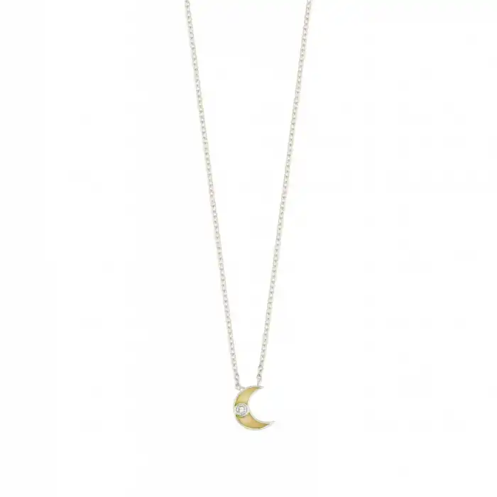 Yellow Crescent Necklace