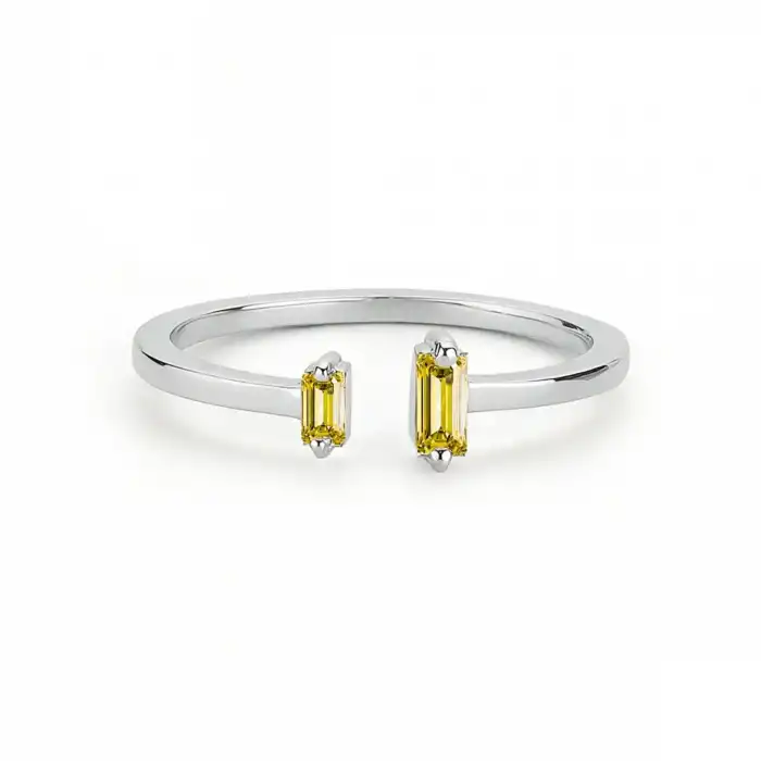 Yellow Duo Open Ring