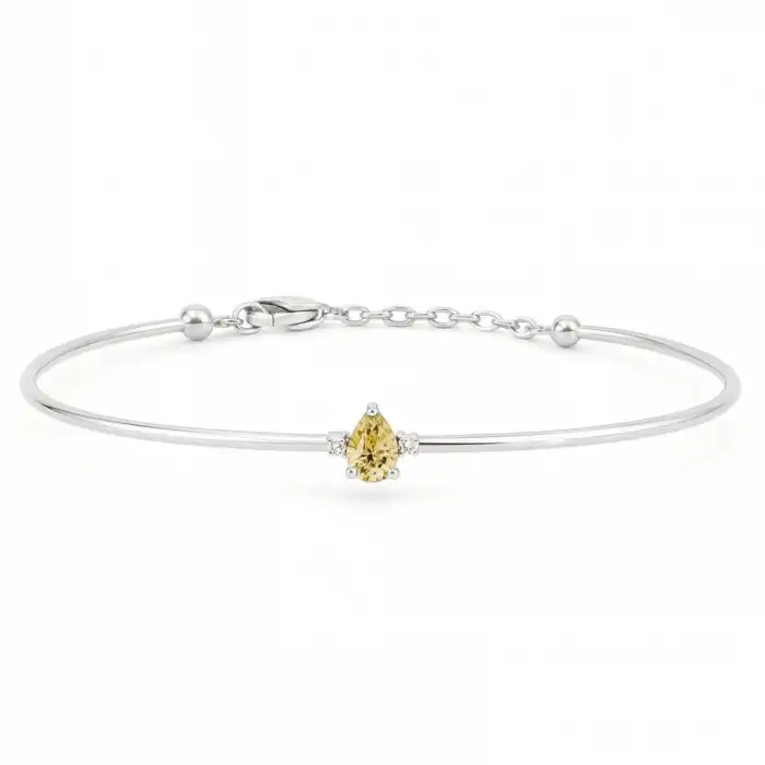 Yellow Elegant Drop Bracelet