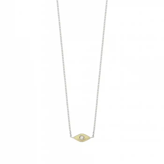 Yellow Eye Diamond Necklace
