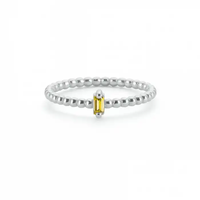 Yellow Gleam Baguette Ring