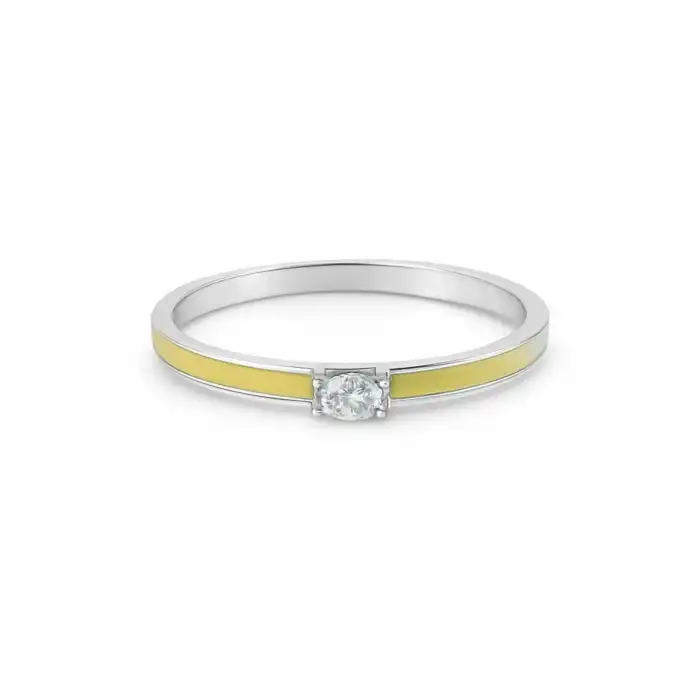 Yellow Glow Oval Ring