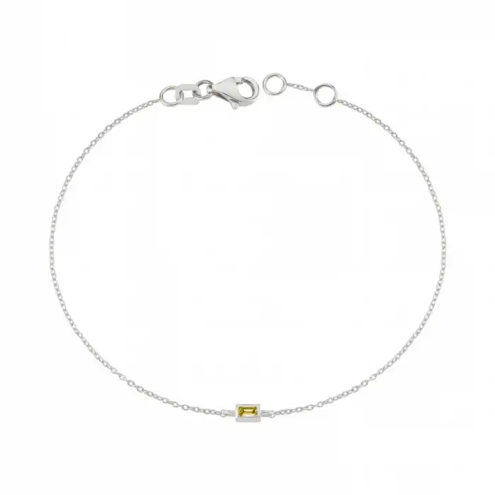 Yellow Grace Baguette Bracelet