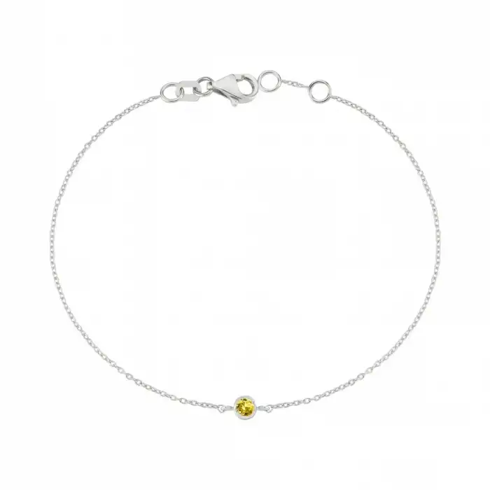 Yellow Solitaire Bracelet