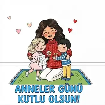 Anneler Günü Kutlu Olsun Boyama Tuvali Şövalesiz Boya ve Fırça Seti 20x20 cm