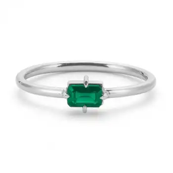 Baguette Emerald Ring