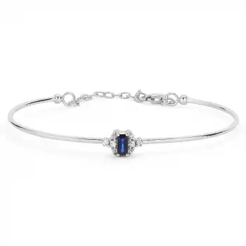 Baguette Sapphire & Diamond Bracelet