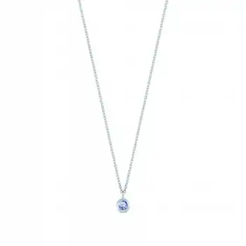Blue Aura Solitaire Necklace