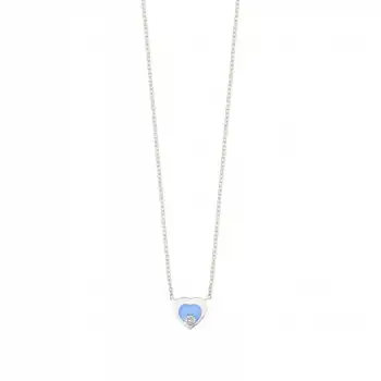 Blue Blush Heart Necklace
