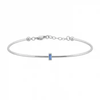 Blue Bold Baguette Bracelet