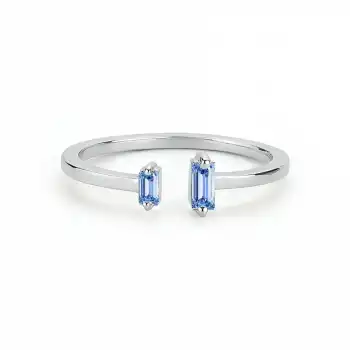 Blue Duo Open Ring