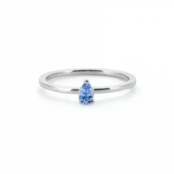 Blue Elegant Drop Ring