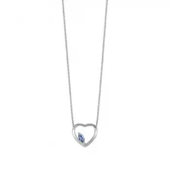 Blue Eternal Heart Necklace