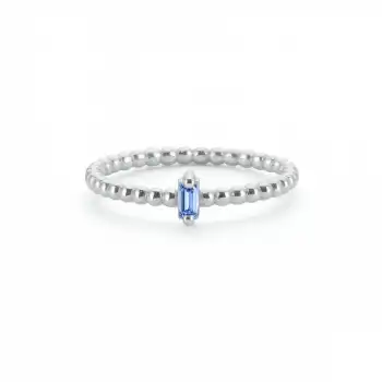 Blue Gleam Baguette Ring