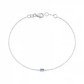 Blue Grace Baguette Bracelet