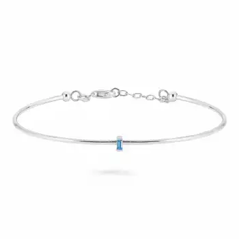 Blue Slim Baguette Bracelet