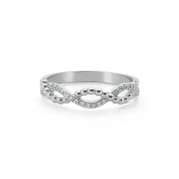 Braided Diamond Ring