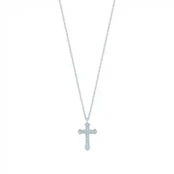 Classic Diamond Cross Pendant Necklace