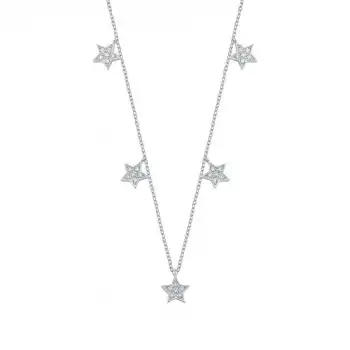 Dangling Star Diamond Pendant Necklace