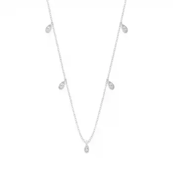 Dangling Teardrop Diamond Pendant Necklace