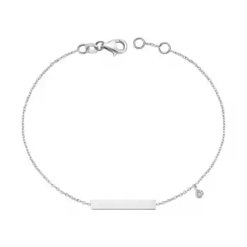 Diamond Bar Plate Bracelet