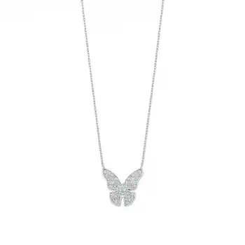Diamond Butterfly Pendant Necklace