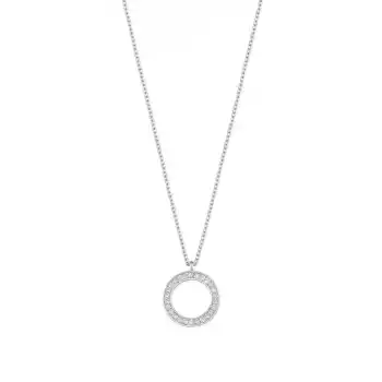 Diamond Circle Pendant Necklace
