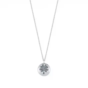 Diamond Clover Medallion Pendant Necklace