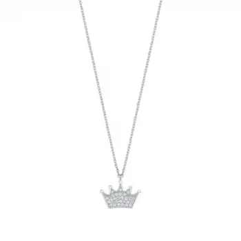 Diamond Crown Pendant Necklace