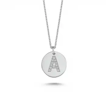 Diamond Letter A Pendant Necklace