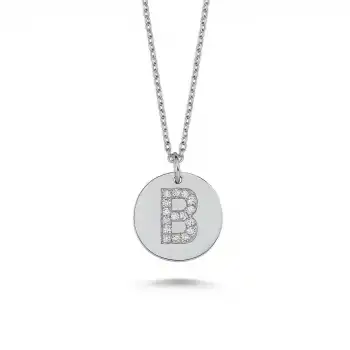 Diamond Letter B Pendant Necklace