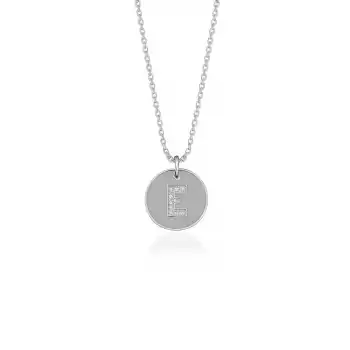 Diamond Letter E Enamel Necklace