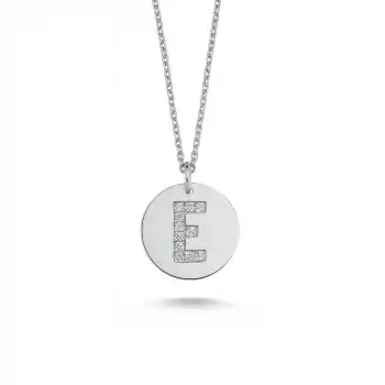 Diamond Letter E Pendant Necklace