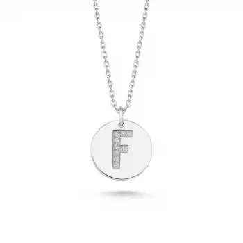 Diamond Letter F Pendant Necklace