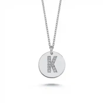 Diamond Letter K Pendant Necklace