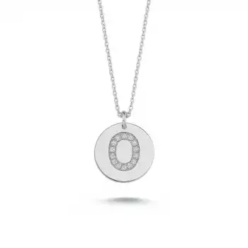 Diamond Letter O Pendant Necklace