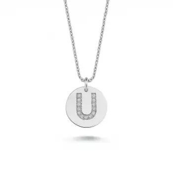 Diamond Letter U Pendant Necklace