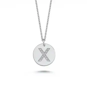 Diamond Letter X Pendant Necklace
