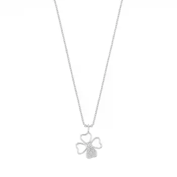 Diamond Lucky Clover Pendant Necklace