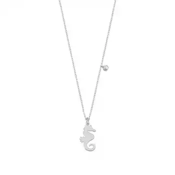 Diamond Seahorse Pendant Necklace