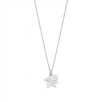 Diamond Star Plate Pendant Necklace