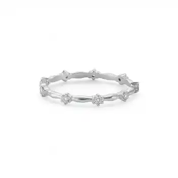 Domed Full Eternity Diamond Ring