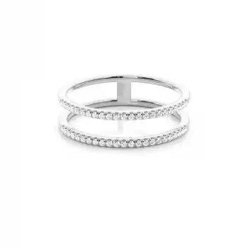 Dual Line Diamond Ring
