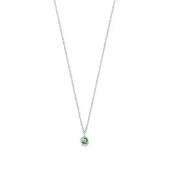Green Aura Solitaire Necklace