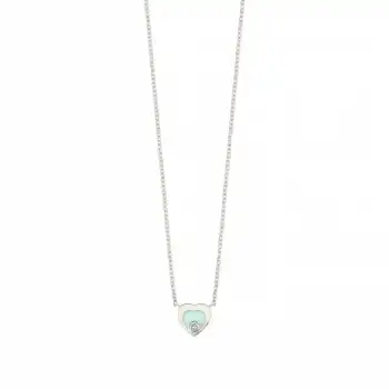 Green Blush Heart Necklace